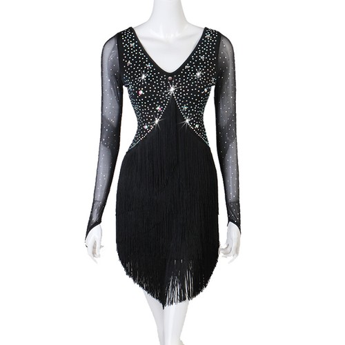 Latino salsa Kleid TanzKleid Standard LateinKleid Latein Strass Turnierkleid 493 - Picture 7 of 12