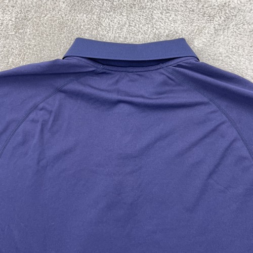 Fabletics The Training Day Polo Shirt Mens Large Blue Athletic Golf Stretch NWT - Picture 14 of 17