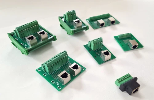 RJ45 Ethernet Breakout Adapter 8P8C Single / Dual / DIN