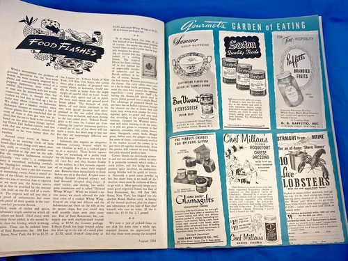 VINTAGE GOURMET MAGAZINE AUGUST 1954 THE MAGAZINE OF GOOD LIVING - Picture 7 of 9