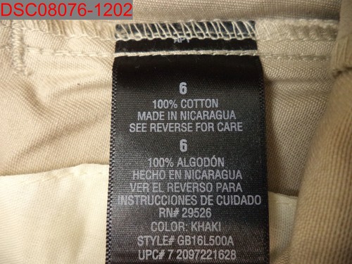 NWOT - Gegrge Boys' Khaki Adjustable Waist Uniform Pants, Size 6, 72097221628 - Picture 5 of 6