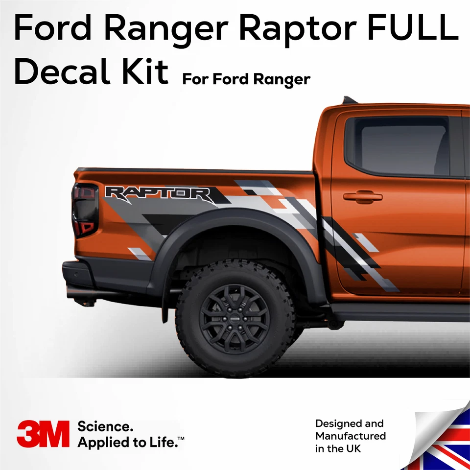 Ford Ranger Raptor Full Decal Aufkleber Kit geometrisch tarnfarben 3m passt (2019-Gegenwart) - Bild 3 von 4