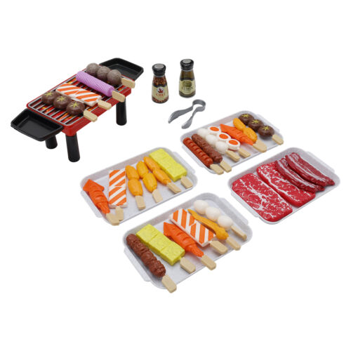 36Pcs BBQ Pretend Play Food Toy Grill Set Barbeque Kitchen Cooking Tools Toys - Picture 2 of 12