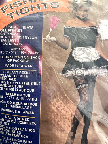 Women Red Fishnet Tights Stockings One Size Fits 5' to 5'9" 100-170 lbs - Picture 6 of 10