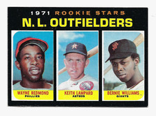 1971 Topps Baseball Card #728 – National League Rookie Outfielders