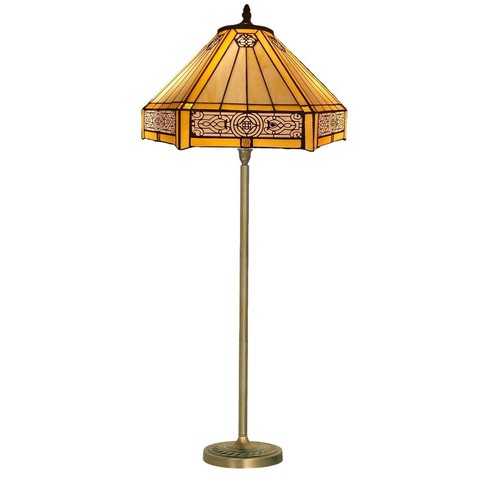 Hexagonal Stained Glass Tiffany Style Floor Lamp Bedroom Home Living Bed Room - Picture 8 of 9