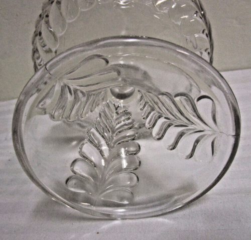 Compota Vintage Cristal Transparente Trenza Patrón 7 1/2" H x 6 1/2" D Como Nueva - Imagen 5 de 5