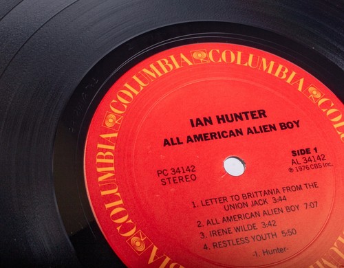 1976 Ian Hunter "All American Alien Boy" Vinyl Record w/ Hype Sticker AL 34142 - Bild 8 von 12