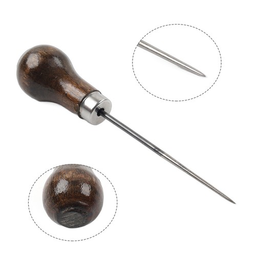 Herramienta de punzón artesanal de cuero mixto para coser coser punzonar zapatos kit de reparación - Imagen 11 de 28