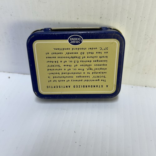 VTG Sucrets Throat Lozenges Empty Tin Hinged Box Sharpe & Dohme Philadelphia PA - Picture 2 of 8
