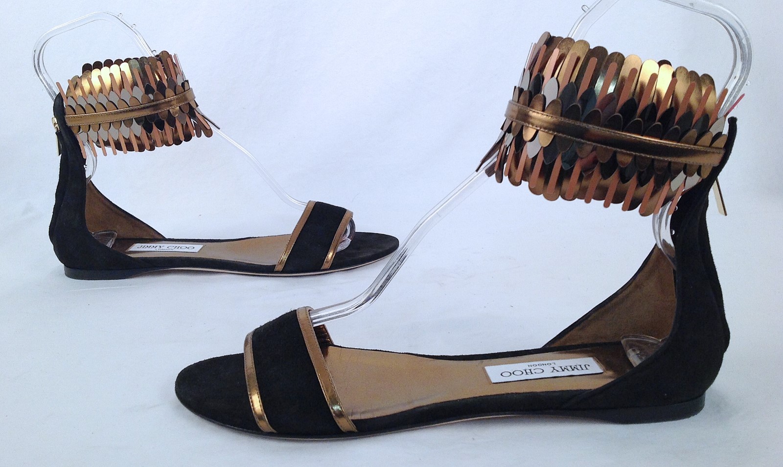 Nuevo - Jimmy Choo - 'kimro' flecos Brazalete De Tobillo Sandalia-Talla 11 EE. UU. 41 UE - 995 (P7) Nuevo - - - Jimmy Choo - 'kimro' flecos Brazalete De Tobillo Sandalia-Talla 11 EE. UU. 41 UE - 995 (P7) gran venta