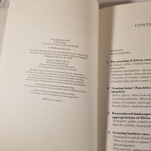 African Identities: Race, Nation, Culture by Kadiatu Kanneh 1st Edition 1998 HC - 第 9/9 張圖片