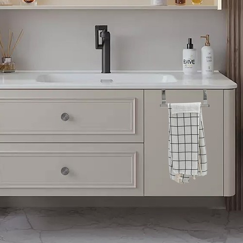 Extendable Over Cabinet Towel Rail Cupboard Kitchen Holder Rack Towel Bar Steel - Picture 7 of 9