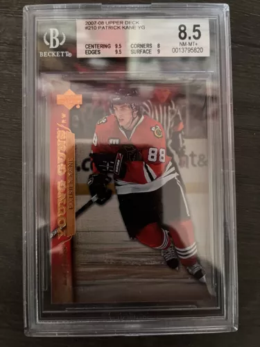 BGS 8.5 Upper Deck UD 2007-08 Young Guns YG Rookie RC Patrick Kane 2 9.5 SUBS