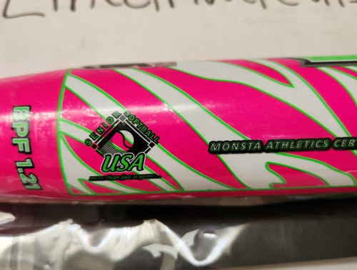 NEW 2017 Monsta Zebra M1 27oz. Senior BPF 1.21 Slowpitch Softball Bat - Picture 4 of 9