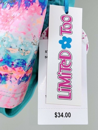 Limited Too 4T Bathing Suit 2 Piece Multi Colored With Butterflies NWT - Picture 3 of 5