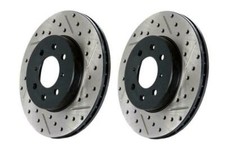 StopTech SportStop Slotted & Drilled Front Brake Rotors for 08-13 G37 Sport