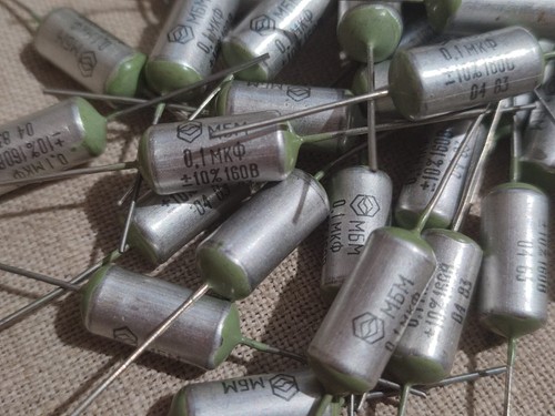 25 pcs 0.1 uF 160V PIO MBM, PAPER-in-OIL Aluminum AUDIO CAPACITORS 100 nF - Picture 3 of 4