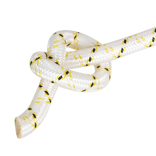 3/4 Inch 24 Strand Braided Rope 150 Ft (White, Yellow, Black) Rigging Rope 44 KN - Picture 5 of 12