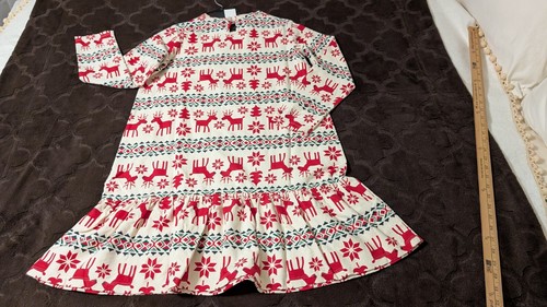 HANNA ANDERSSON Reindeer Fair Isle Christmas Play Dress Girls Size 12 EU 150 NWT - Picture 16 of 16
