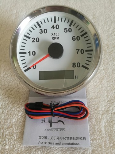 6 gauge set with senders 200km/h speedo tacho fuel temp volts oil pressure white - Picture 4 of 8