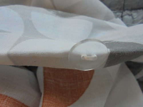 'Next' Double Duvet Cover Only Orange/Grey/White Circles Reversible - Picture 6 of 7