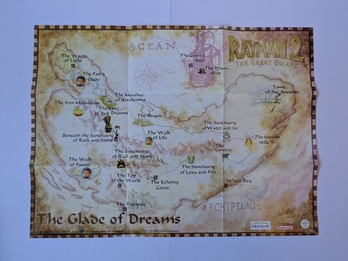 Rayman 2 The Great Escape N64 Completo inc Mapa Buen Estado - Imagen 8 de 8