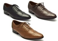 Mens Brogue Shoes Leather Black Tan Brown Oxford Rubber Sole Party Size Boot Mens Brogue Shoes Leather Black Tan Brown Oxford Rubber Sole Party Size Boot