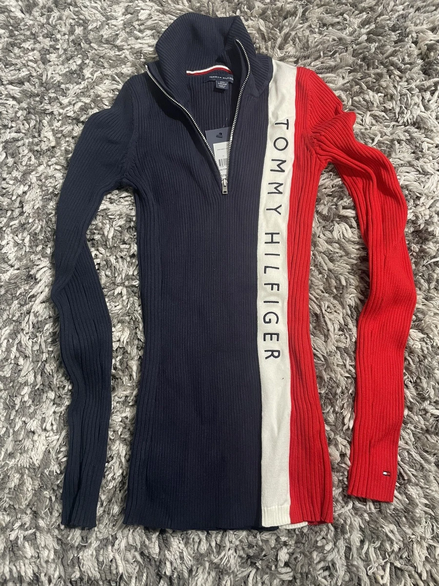Tommy hilfiger half clearance zip sweater women's