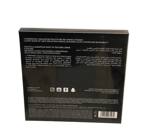 Huda Beauty 3D Highlighter Palette PINK Sands Edition Authentic BRAND NEW - Picture 3 of 3