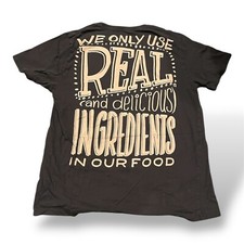 Chipotle Uniform Official Crew Unisex Shirt Large  We Only Use Real Ingredients  