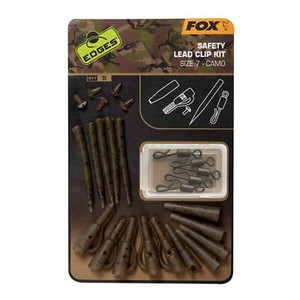 Fox Edges Camo Safety Lead Clip Kit Size 7 CAC780