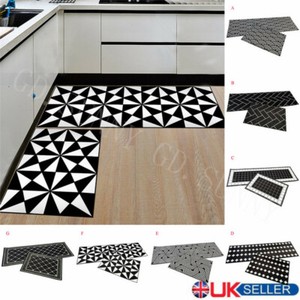 2PCS Home Soft Kitchen Floor Mat Non Slip Runner Anti Fatigue Rug Door Decor US