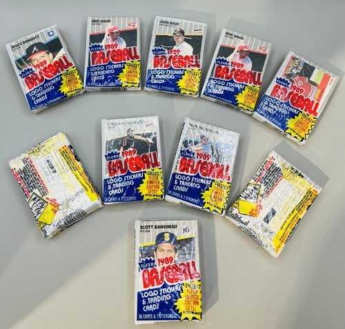(10) 1989 Fleer Baseball Cello Pack Card Lot - Picture 2 of 2