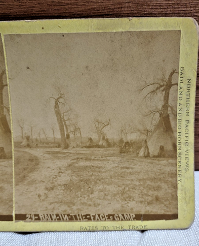 1. L. A. HUFFMAN RAIN-IN-THE-FACE CAMP MONTANA STEREOVIEW NR. 29 - Bild 1 von 3