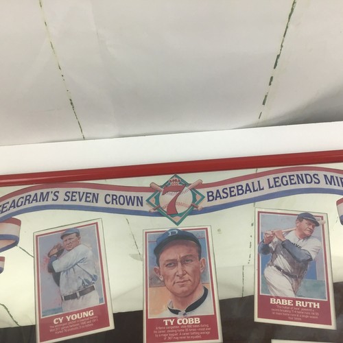 Vintage Seagrams Seven Crown Baseball Legends Mirror 20x16”W/Young,Cobb,Ruth,Etc - Picture 3 of 15