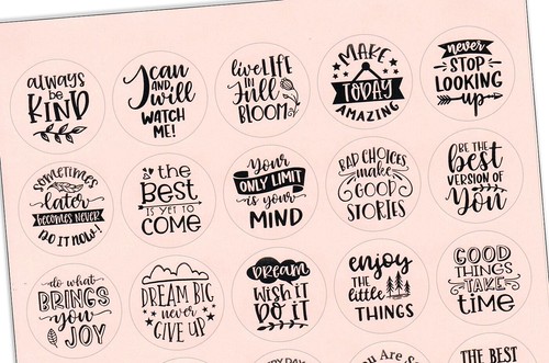 30 PEGATINAS INSPIRADORAS ROSADAS PARA Diarios o en cualquier otro lugar. Motivacional. Lindo. - Imagen 3 de 9