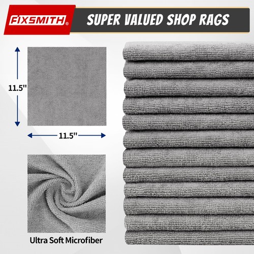 Shop Towels, Pack of 50, Grey Microfiber Cleaning Cloth Bulk, Microfiber Towe... - Picture 2 of 7