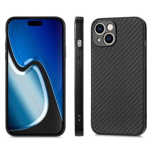 Carbon Fiber Slim Back Case Schutz Hülle für iPhone 13 12 Mini XS Max 11 Pro XR - Picture 15 of 17