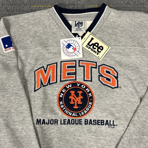 Vintage Neu mit Etikett Lee Sport New York Mets Pullover Sweatshirt Herren XL Y2K 90’s MLB