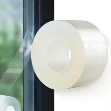 2 Inch x 33 FT Transparent Window Weather Sealing Tape, Weather Stripping Residu