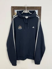 Vintage Adidas Newcastle United Football Hoodie Jacket Soccer Track Top Size XL