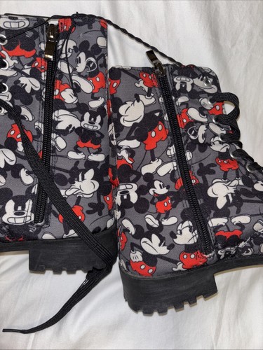 Stivali stringati da combattimento Disney Topolino donna taglia 8 - Foto 5 di 8