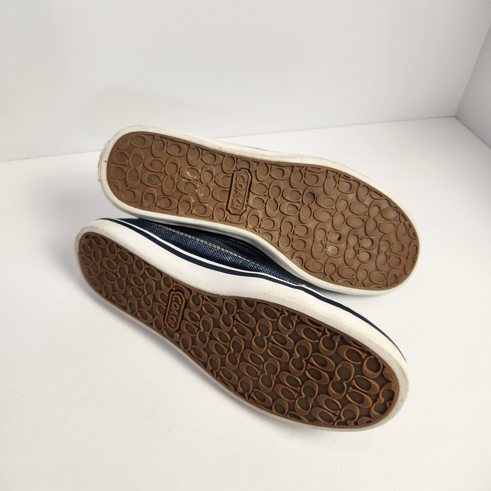 Coach Women's Denim Flat Sneakers Size 6B thumbnail 11