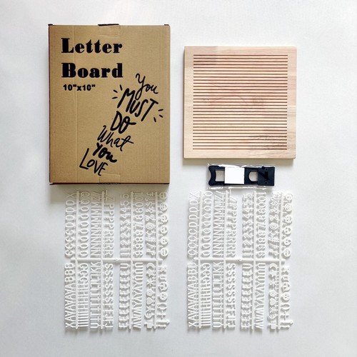 Felt Letter Board with Letters Wood Frame Photography Props Note Board Wooden - Picture 5 of 7