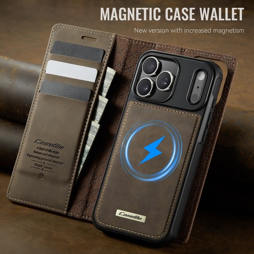 For iPhone 17/17 Pro/17 Pro Max/Air Removable Wallet Case Leather Flip Cover - Picture 8 of 22