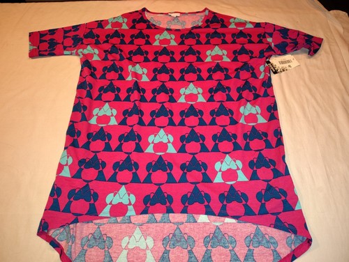 Lularoe Irma Tunic Shirt Women's Size Small S Disney Minnie Mouse Geo NWT NEW - Picture 1 of 5