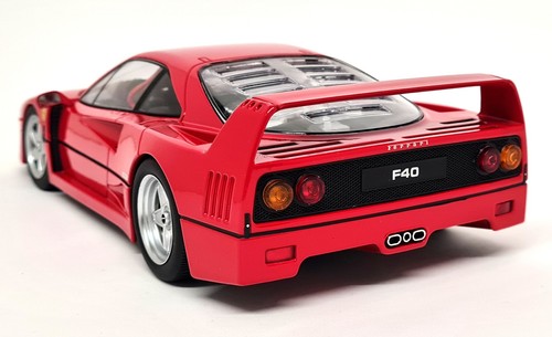 KK 1/18 Ferrari F40 1987 Rosso Corsa Red Supercar Red Seats Diecast Model Car - Picture 6 of 8