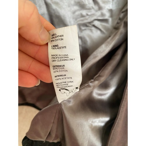 Doma Lederjacke mit Kapuze Reißverschluss Cropped Motorrad schwarz Größe Small - Bild 10 von 14