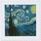 Qs_128155_3 the Starry Night by Vincent Van Gogh-Quilt Square, 8 by 8-Inch